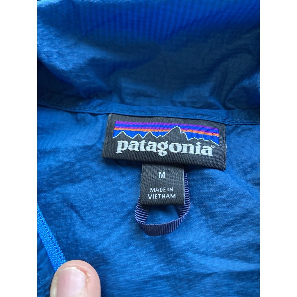 Patagonia Houdini Rain Jacket Womens Medium Windbreaker Blue Ultralight Hiking - Picture 7 of 11